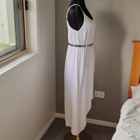 White Summer dress from Lily Whyt Size 10 NWOT - Picture 4 of 16